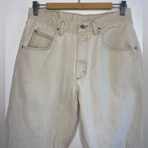 Wrangler Silver Edition Cream Jeans Size 32 Straight leg regular fit - Picture 3 of 9